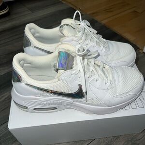 Women’s Nike Air Max- size 9- white and iridescent silver